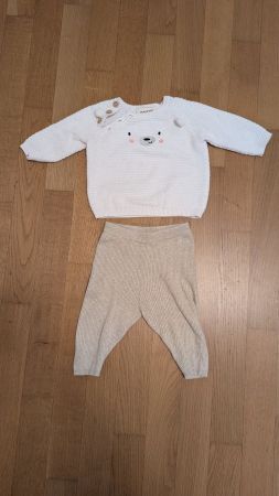 Super süsses, bequemes Strickoutfit mit Eisbärmotiv, Gr. 68