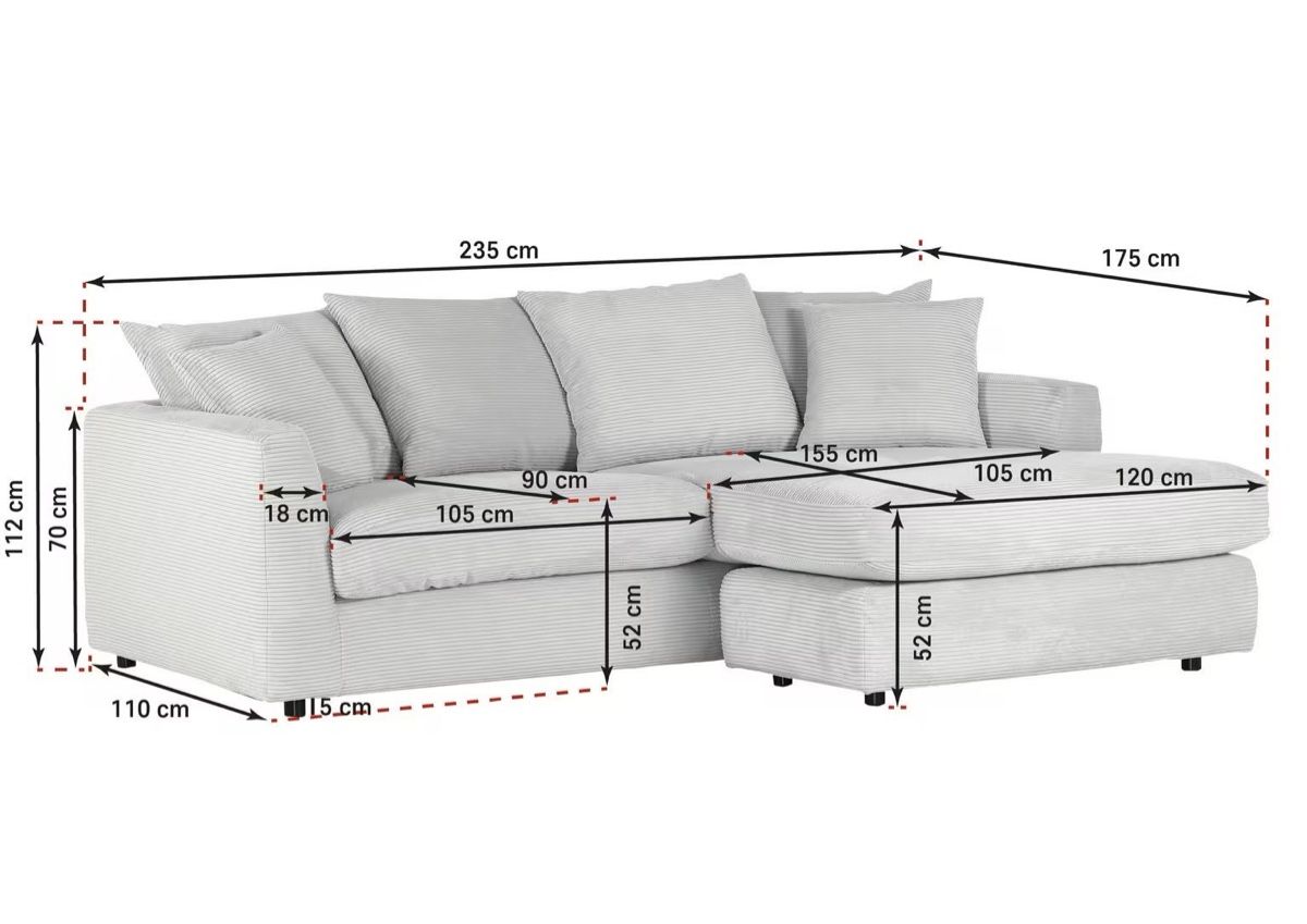 Divani: Ecksofa in Cord – Nuovo (secondo la descrizione) da Langenthal venduto da alina_anna97 4