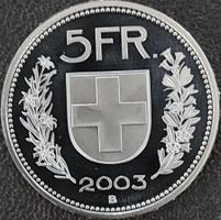 5 Franken 2003 stgl. / aus Münzsatz