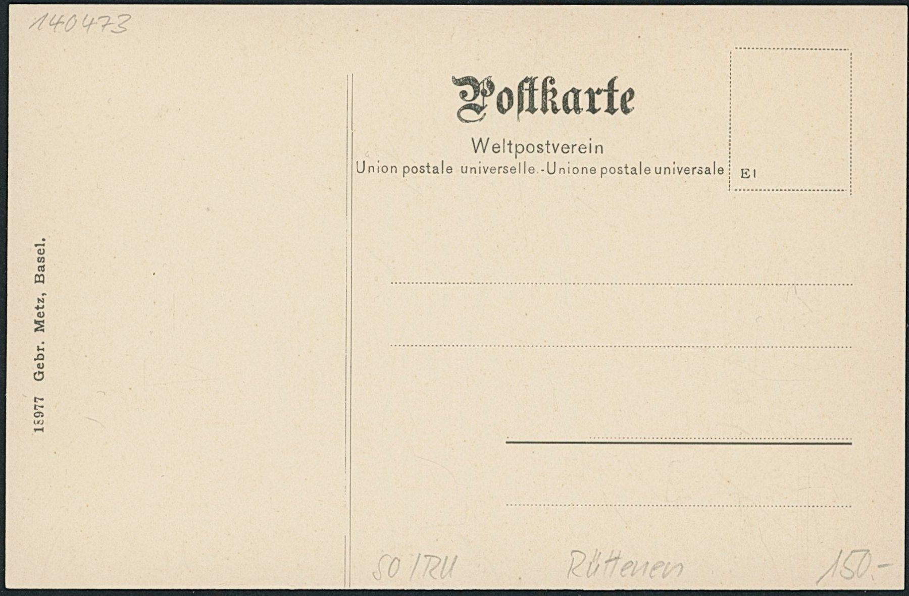 Cartes postales: SO Rüttenen – Neuf (Voir description) à Schindellegi par dolpitz 1