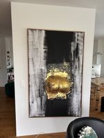 Kunstbild Akt – echter Körperabdruck (Gips) – Blattgold