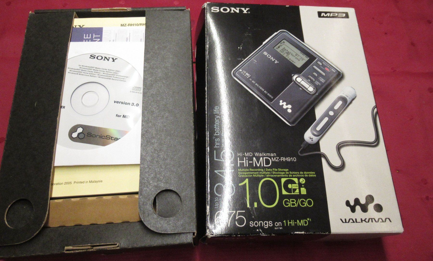 Md Player Sony HI-MD 1.0 GB Minidisc High Capacity Media