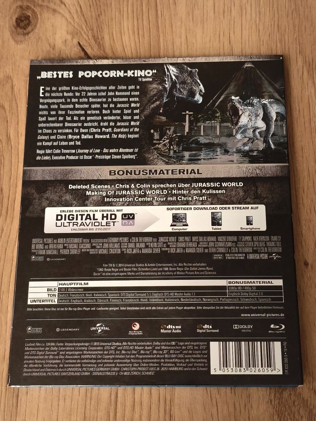 Tutti i DVDs: Jurassic World – (Blu-Ray/2015) – Usato da Schaffhausen venduto da philscardstore 1