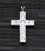 Kreuzanhänger – Echtes 925er Sterlingsilber (rhodiniert)