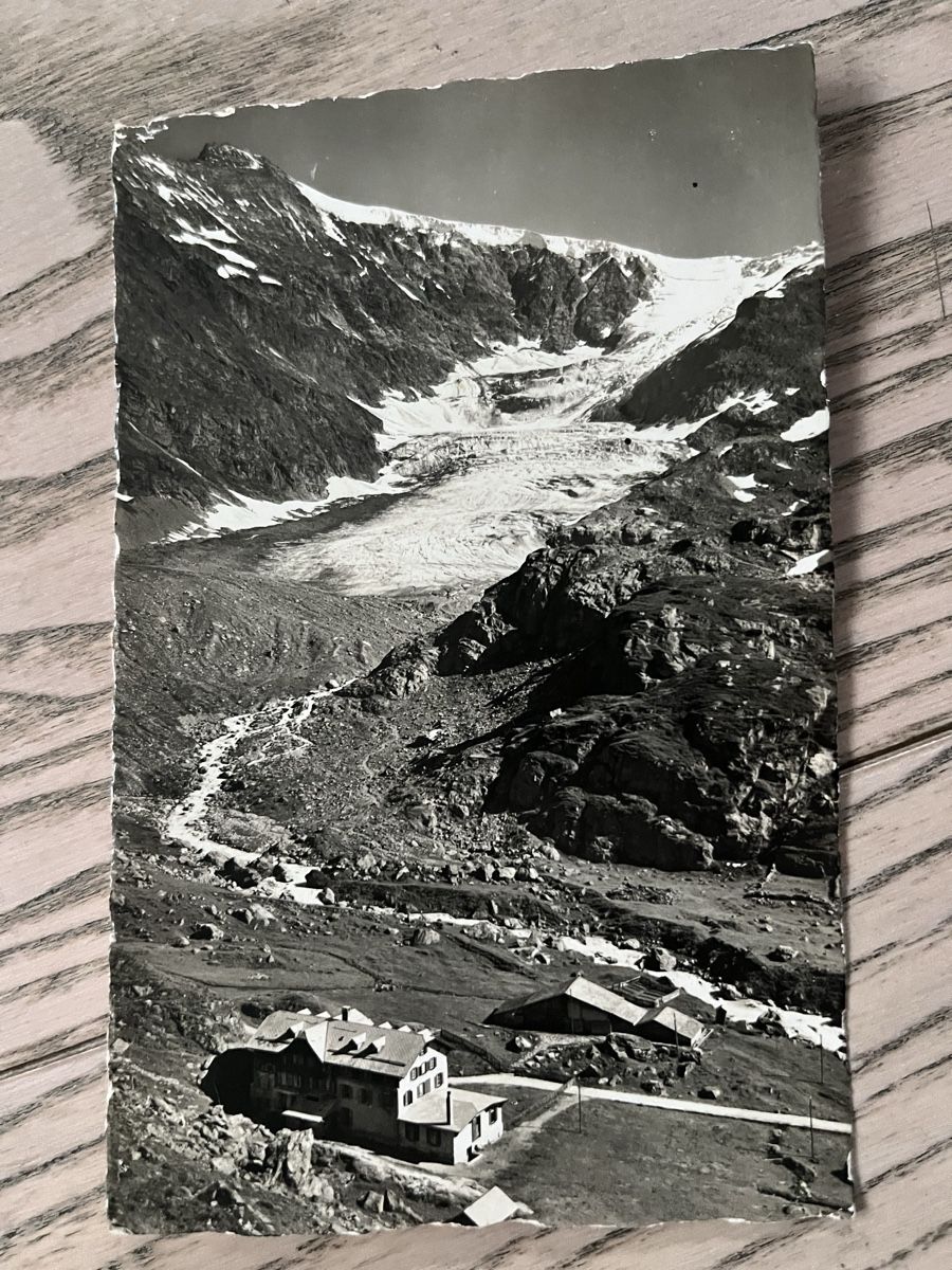 Ansichtskarten: AK Sustenpass mit Hotel Steingletscher – Gebraucht aus Romanshorn von Apfelschuss