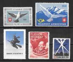 Soldatenmarken 1939/1945 "Flieger" 5 verschiedene Werte