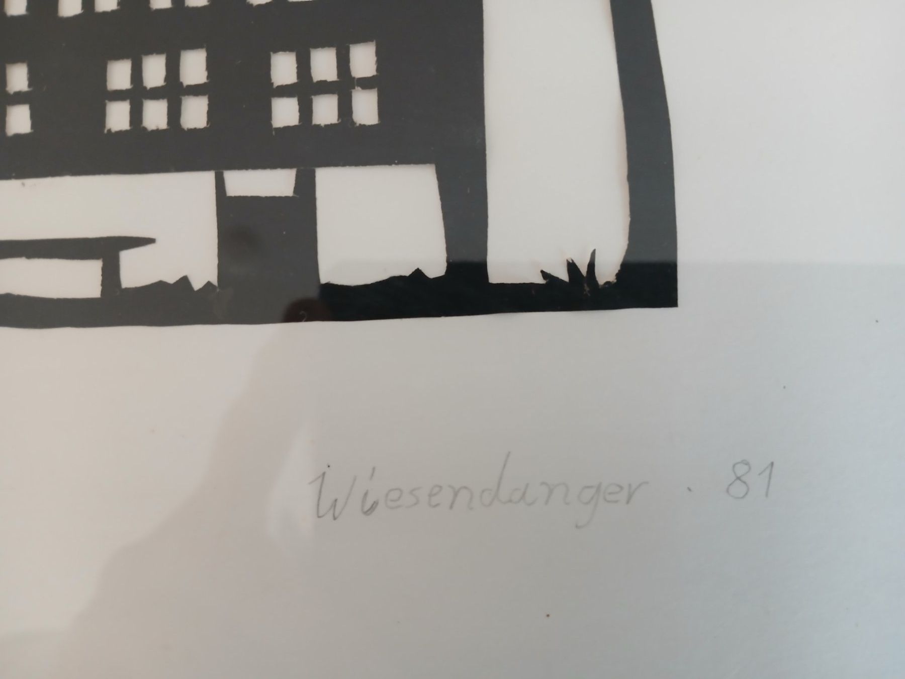 Grafica & Litografie: Scherenschnitt original von  Wiesendanger 1981 – Usato da Zürich venduto da Mr.Dachboden 2