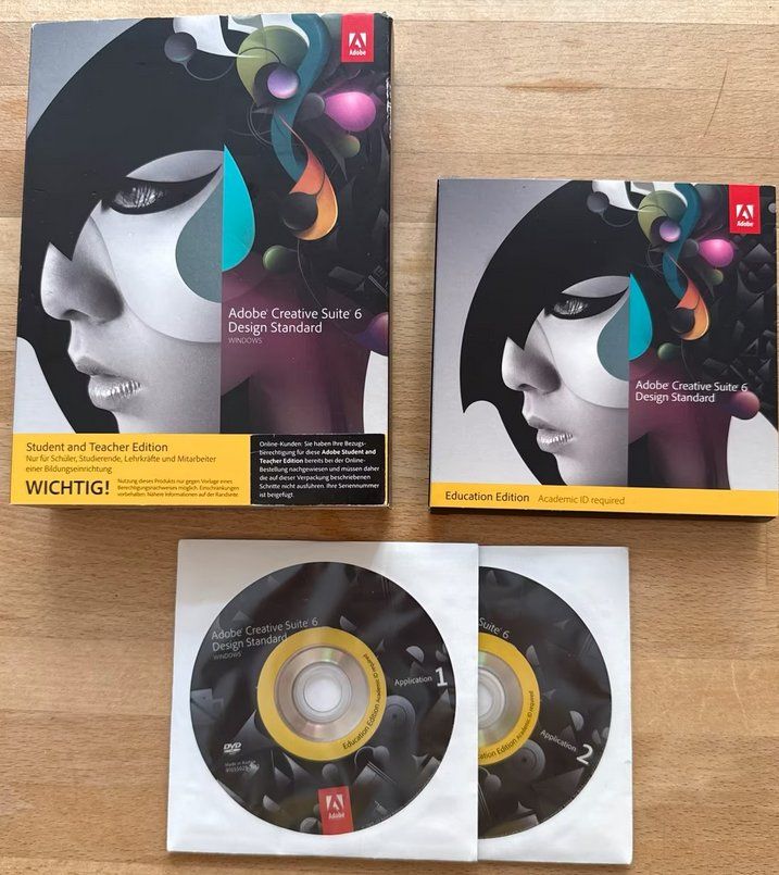Adobe Software: Adobe CS6 Design Standard - WIN (Student) - frei nutzbar – Usato da Steinhausen venduto da jm-software-ch