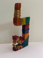 Holzskulptur „Abstrakte Komposition“ – H. Sch., 1968