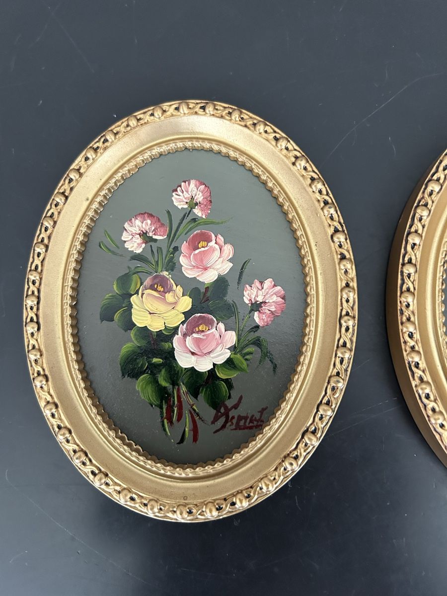 Dipinti: 2 kleine Ölgemälde Blumen – Usato da Zumikon venduto da tuna007 2