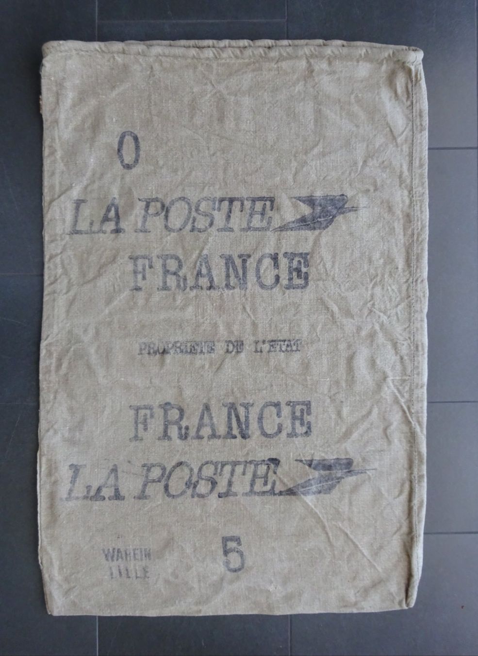 Tessuti: Vintage Post Sack / Lille Frankreich – Usato da Esslingen venduto da eintagammeer