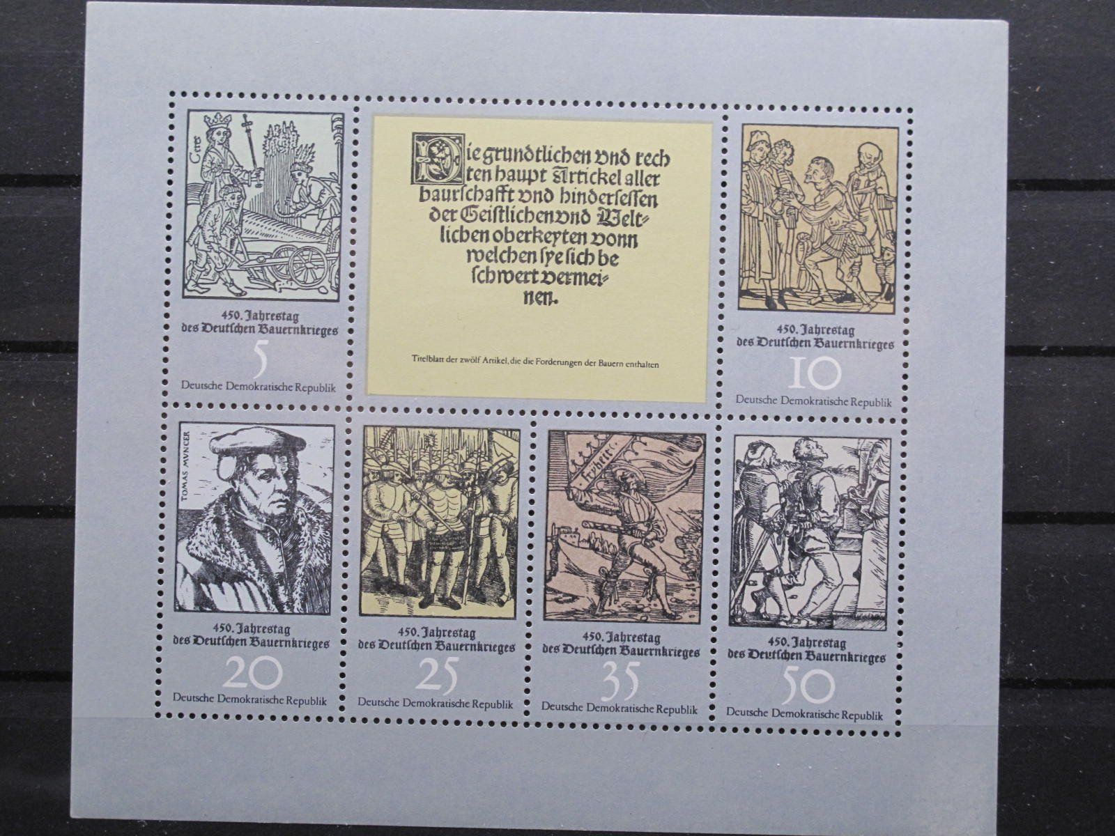 Tutti i francobolli: DDR 1975 Bauernkrieg Jahrestag ** – Usato da Wil SG venduto da fva01