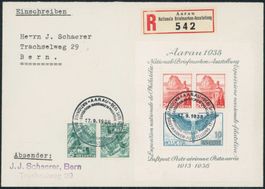 1938 - Landschaftsbilder - Kehrdrucke - Ersttagsbrief FDC ET