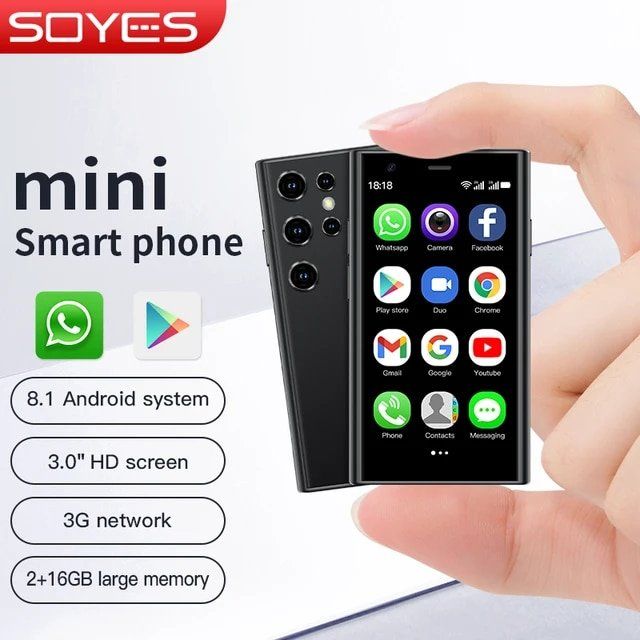 Telefoni cellulari / Smartphones: Mini-Smartphone handy Android 8.1 Dual SIM 3,0'' HD 1000mAh – Nuovo e nell'imballaggio originale da Genève venduto da Top-Trend