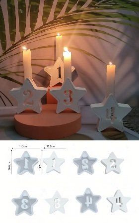 Teglie da forno: Silikonform Kerzenhalter Weihnachten Stern Advent – Nuovo e nell'imballaggio originale da Kaltbrunn venduto da schere-stein-papier