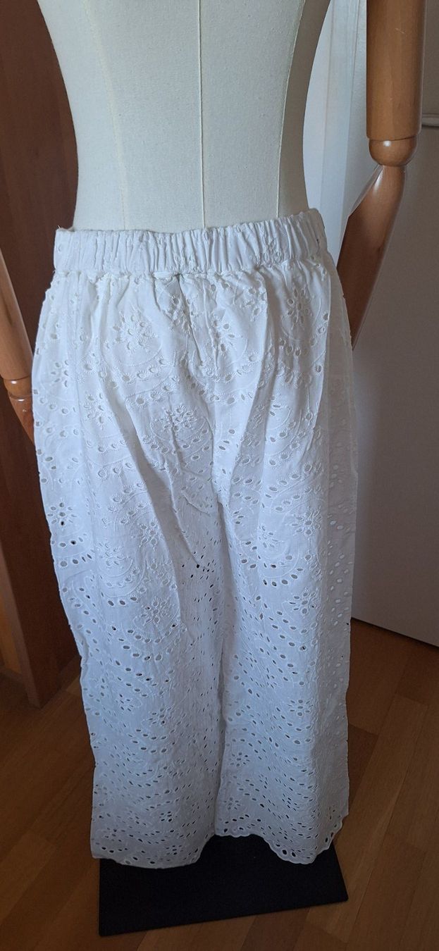 Etam Pantaloni: pantalon d'été ajouré écru – Nuovo e nell'imballaggio originale da Lussery-Villars venduto da pousinete02 2