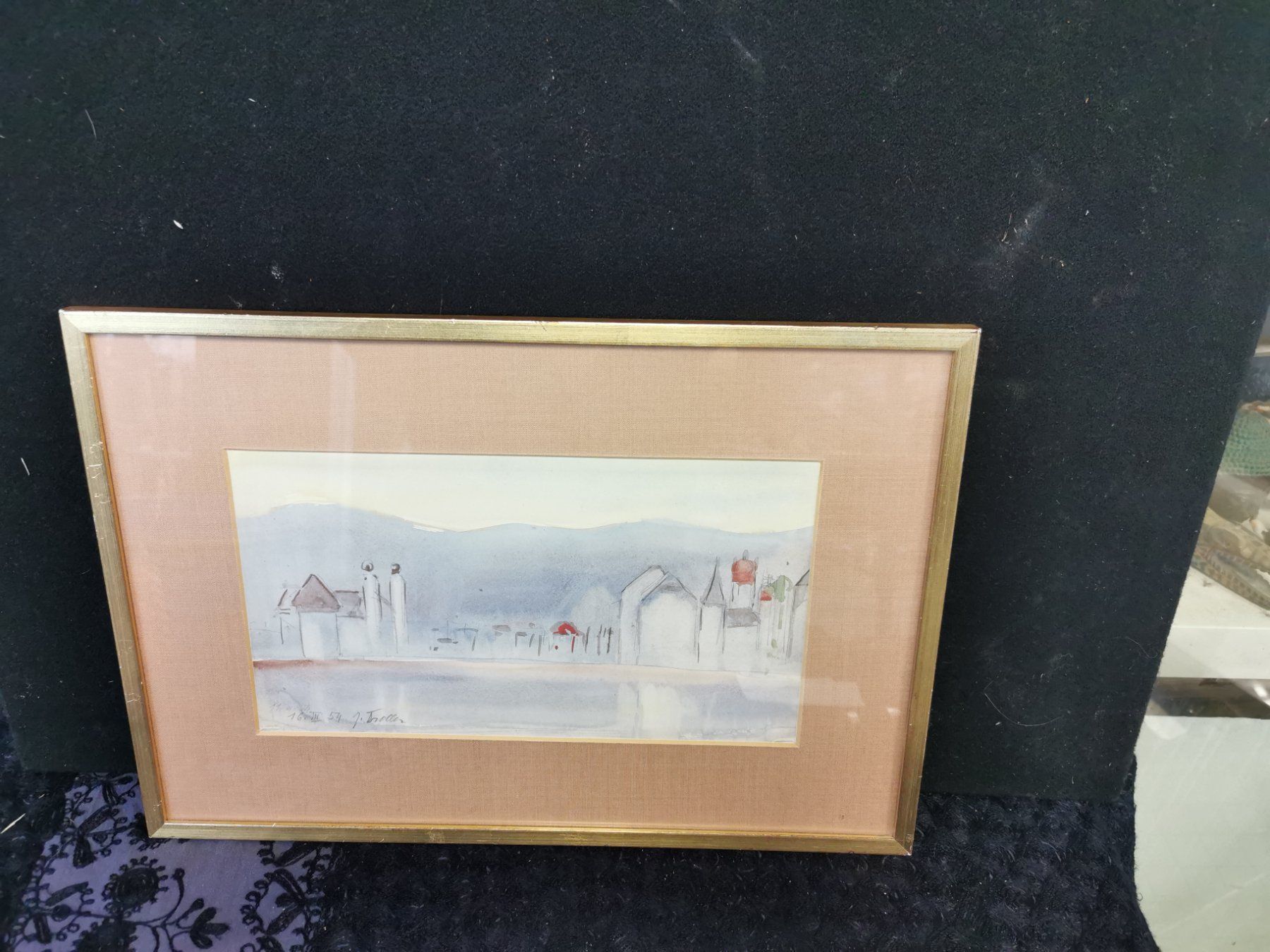 Gemälde: J. TROLLER AQUARELLE SIGNÉE ET DATÉE 1954 – Gebraucht aus Genève von Qanil77