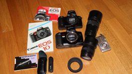 Canon Eos 1000F N, Eos 10,Codeleser,Casio Exilim,2 Objektive