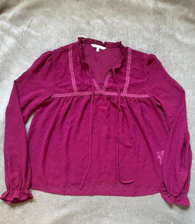 Chemisier bordeaux léger, taille 36 - Idéal printemps!