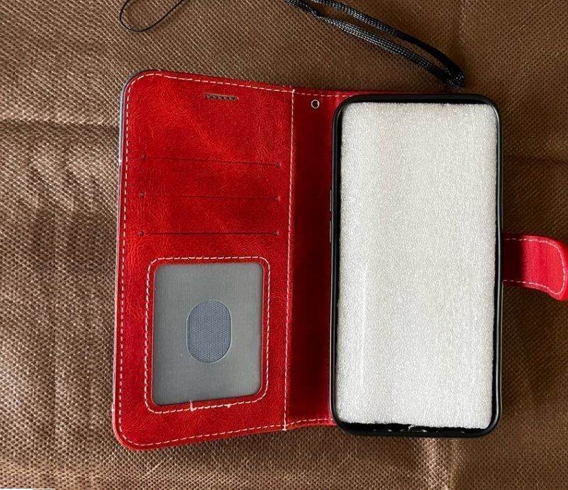 Coque Totem Tournesol Rouge Pour IPhone 11 - Étui Cuir Avec Portefeuille Cartes - Neuf Odeydo