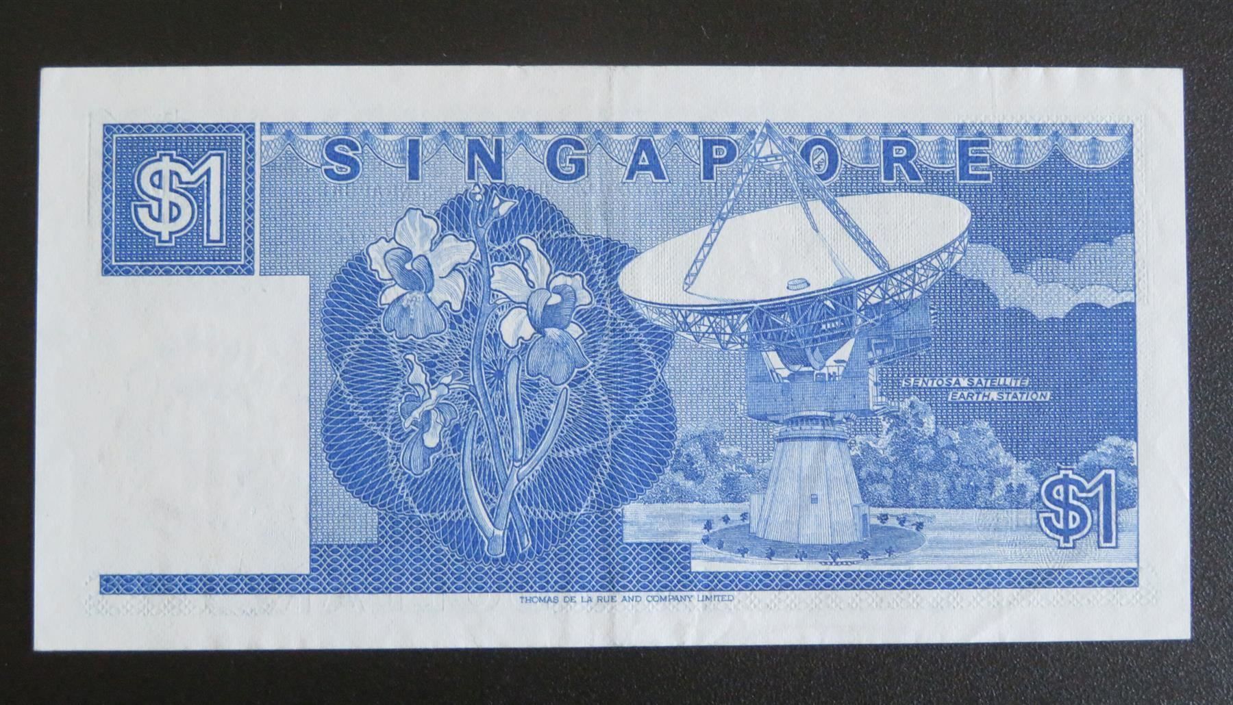 Banknoten: Banknote Singapur 1 Dollar 1987 – Gebraucht aus Oberriet SG von Manick 1
