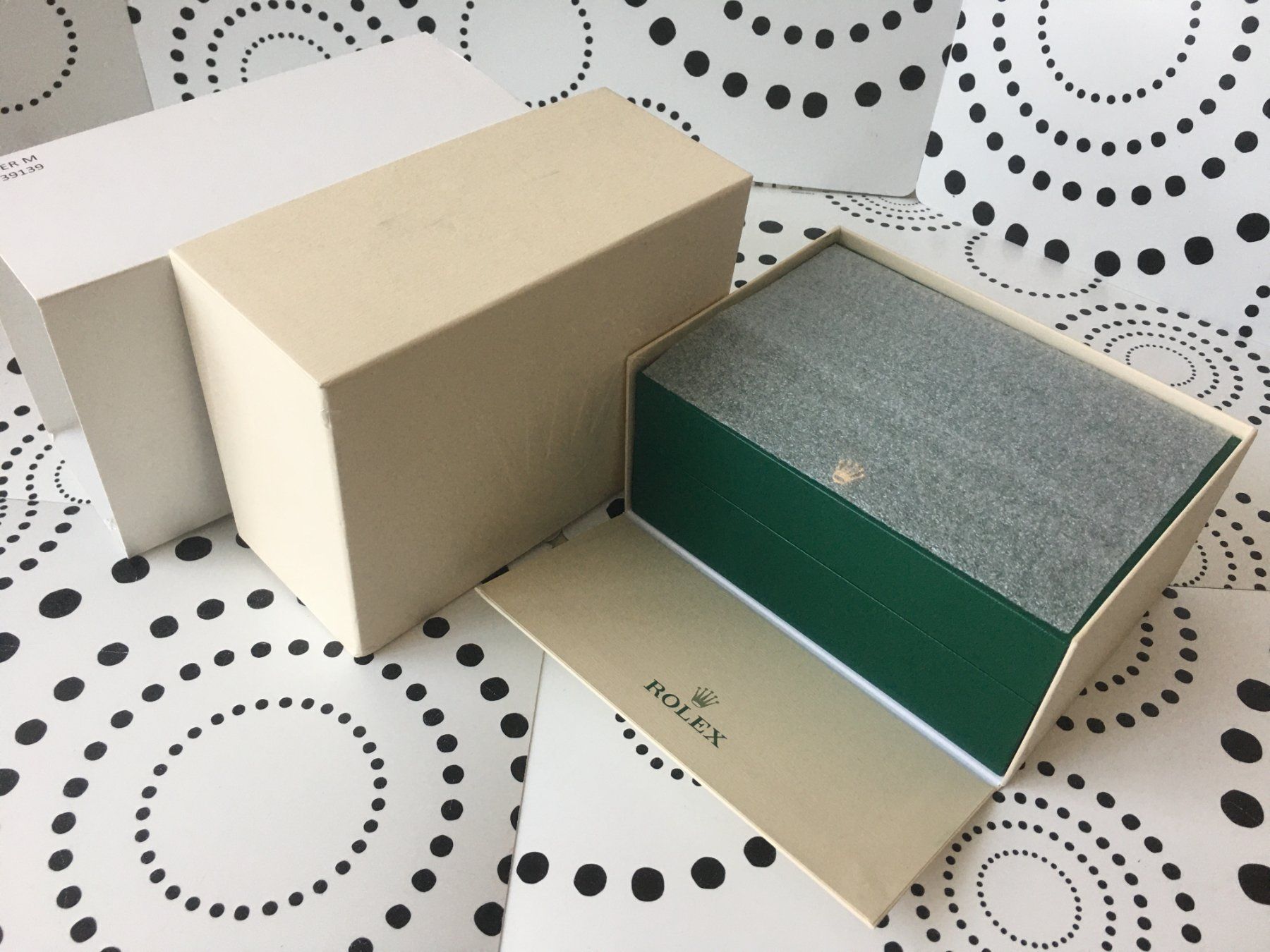 Rolex Scatole porta orologi: ROLEX ORIGINAL - MEDIUM WATCH CASE BOX ECRIN SCHACHTEL !!! – Nuovo (secondo la descrizione) da Epalinges venduto da dream-watch