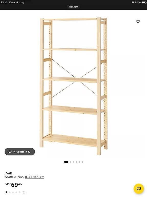 Scaffali: Scaffale Ikea ivar – Usato da Taverne venduto da Stefano031