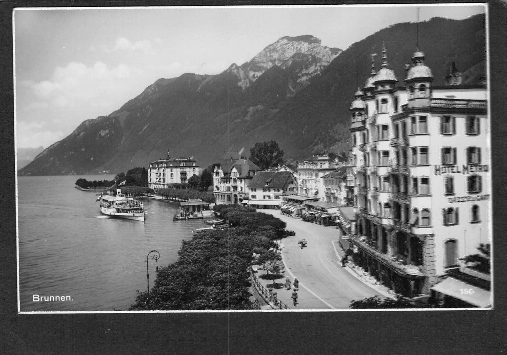 Cartoline postali: - Brunnen , Dampfschiff , Hotel – Usato da Reichenburg venduto da Pipo-67