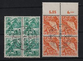 1936  2-4er-Blocks ZNr. 202y + 204y