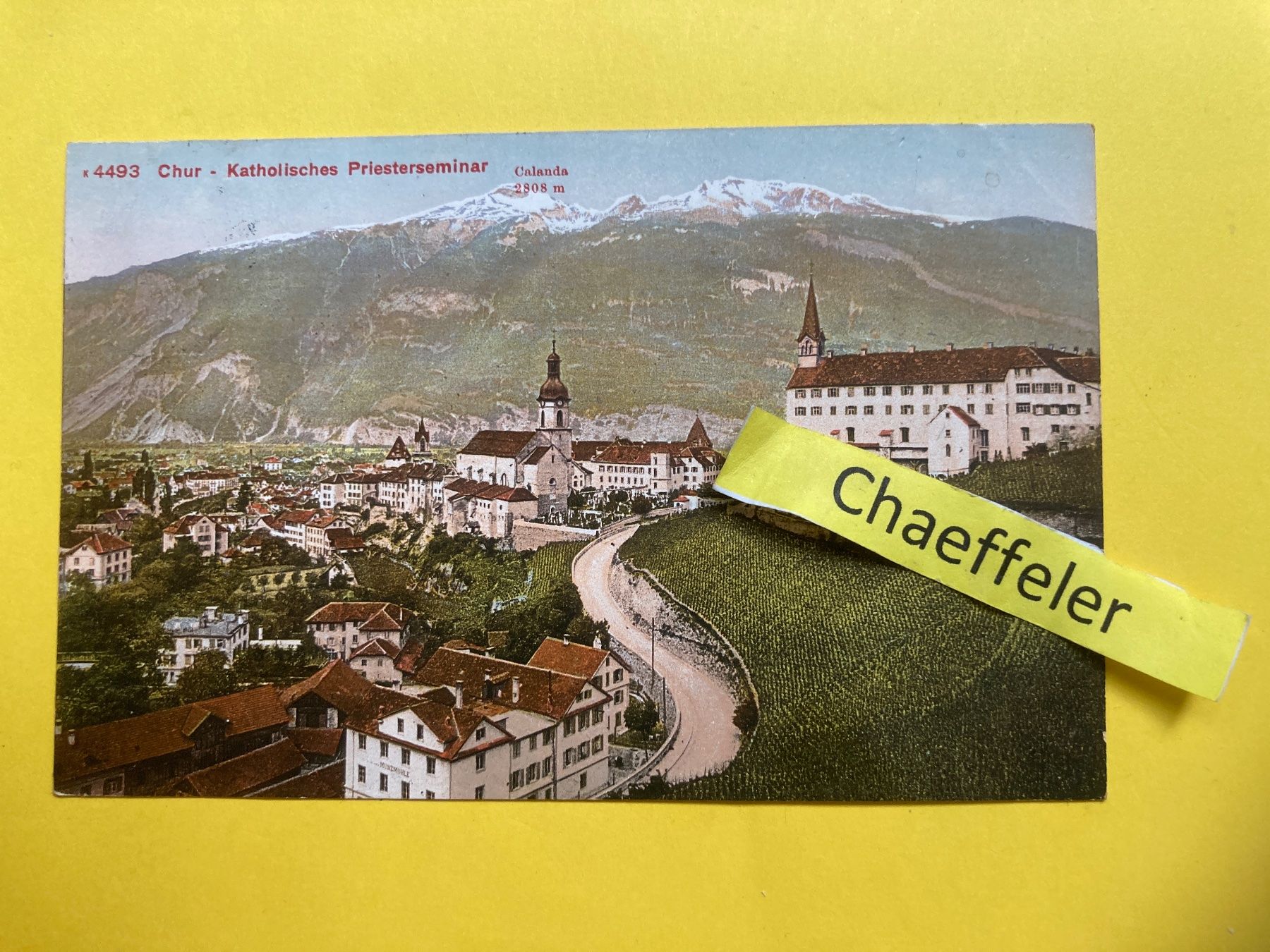 Ansichtskarten: 1912 Chur - Katholisches Priesterseminar – Gebraucht aus Zürich von Chaeffeler