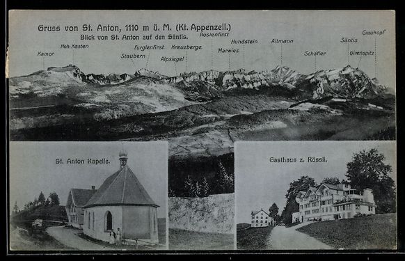 Cartoline postali: St. Anton / Appenzell, Blick von St. Ant – Usato da Berlin venduto da bartko-reher