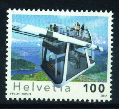 Tutti i francobolli: 2012, Stanserhornbahn Cabrio Luftseil ** (1) – Usato da Willisau venduto da Vollstempel