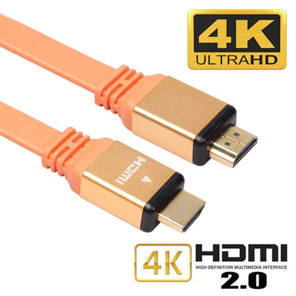 Cavi: Flat HDMI zu HDMI Kabel, 3meter, flach, ORANGE-BRAUN – Nuovo e nell'imballaggio originale da Ermatingen venduto da rik4rdo