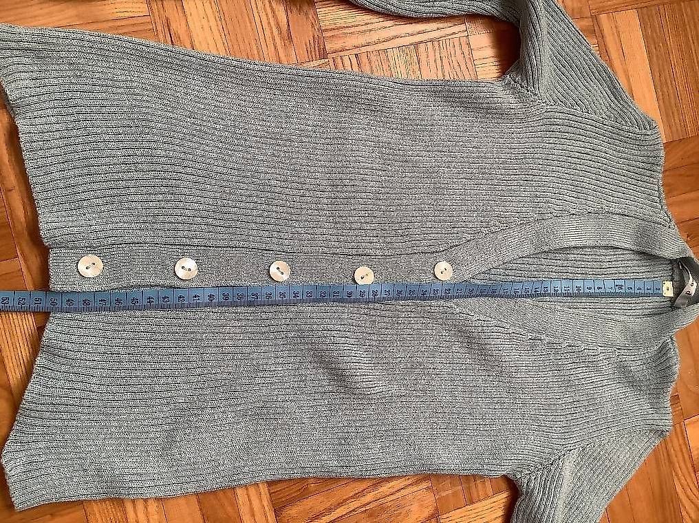 Gilet & Giacche senza maniche: Jaquette en merinos bleu gr. S – Usato da Icogne venduto da Juka 1