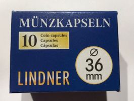 Lindner 10er Pack Münzkapseln 36 mm - 100 Österr. Schilling