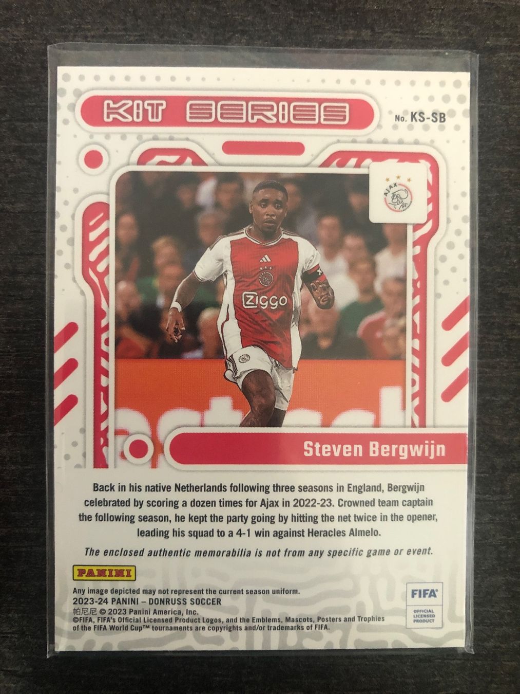 Topps Carte collezionabili: Panini Donruss Steven Bergwijn Ajax Amsterdam Patch – Usato da Wangenried venduto da Garagara 1