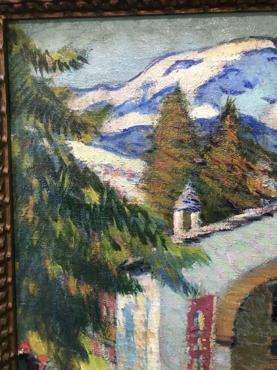 Dipinti: Saas Fee um 1900 unleserlich signiert – Usato da Wolfhalden venduto da SecondAntique 3