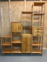 Wandregal aus Holz Kieferholz, Bücherregal, Holzmöbel