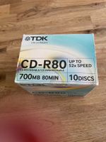 TDK CD-R80 Rohlinge, 700MB, 80min, 52x SPEED / 9 Stück - neu