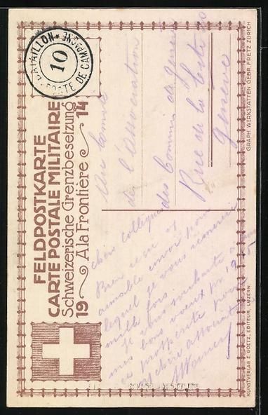 Foto, Lettere & Cartoline: Carl Moos: Schweizerische Grenzbesetzung – Usato da Berlin venduto da bartko-reher 1