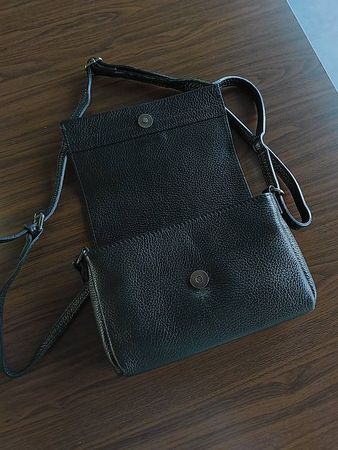 Schwarze Handtasche Venice Leather ca. 24x16x7cm