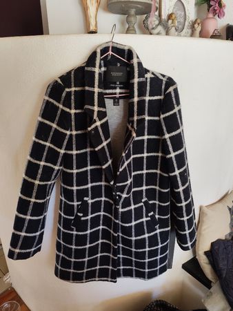 Mantel Scotch & Soda kariert schwarz weiss Grösse 1