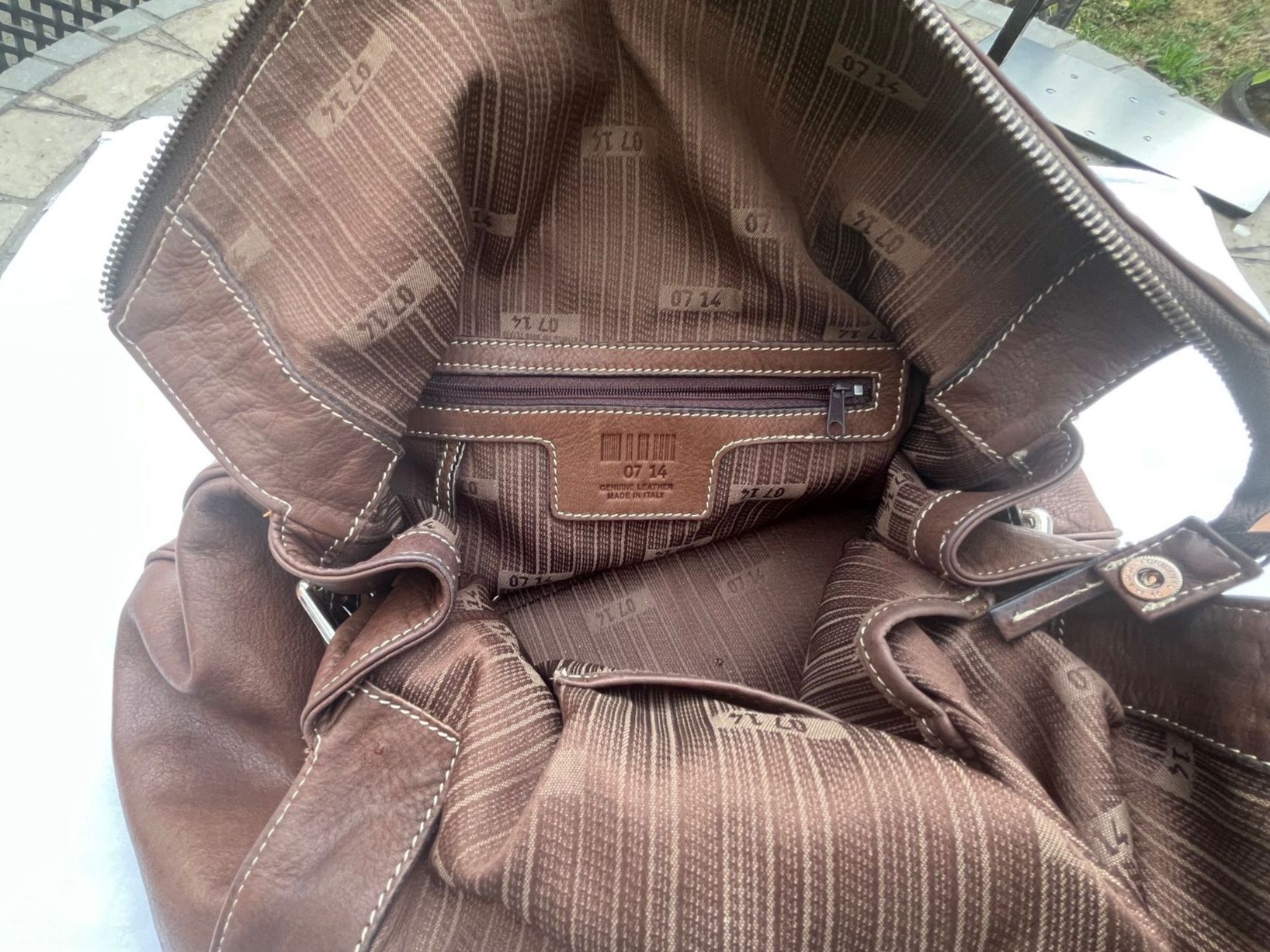 07 14 Sacs femmes: 07 014 Echtleder Handtasche Braun erweiterbar – D'occasion à Bözberg par sojana 3
