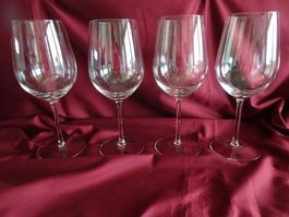 4 Rotweinglas Burgunder, Glasi HERGISWIL. Neupreis Fr.64/Stk