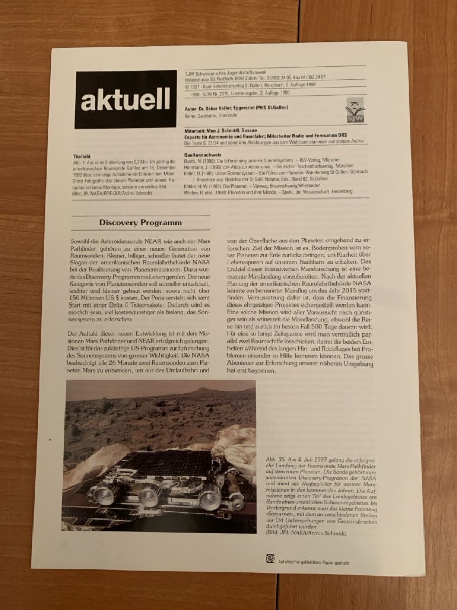 Riviste & Magazine: SJW 2076 - Die Planeten – Usato da Auslikon venduto da Moisefeder 1