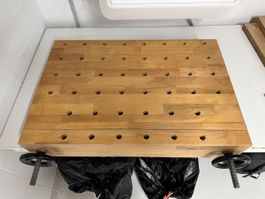 Werkbankplatte „Moxon Vice“ aus Mass Buchenholz