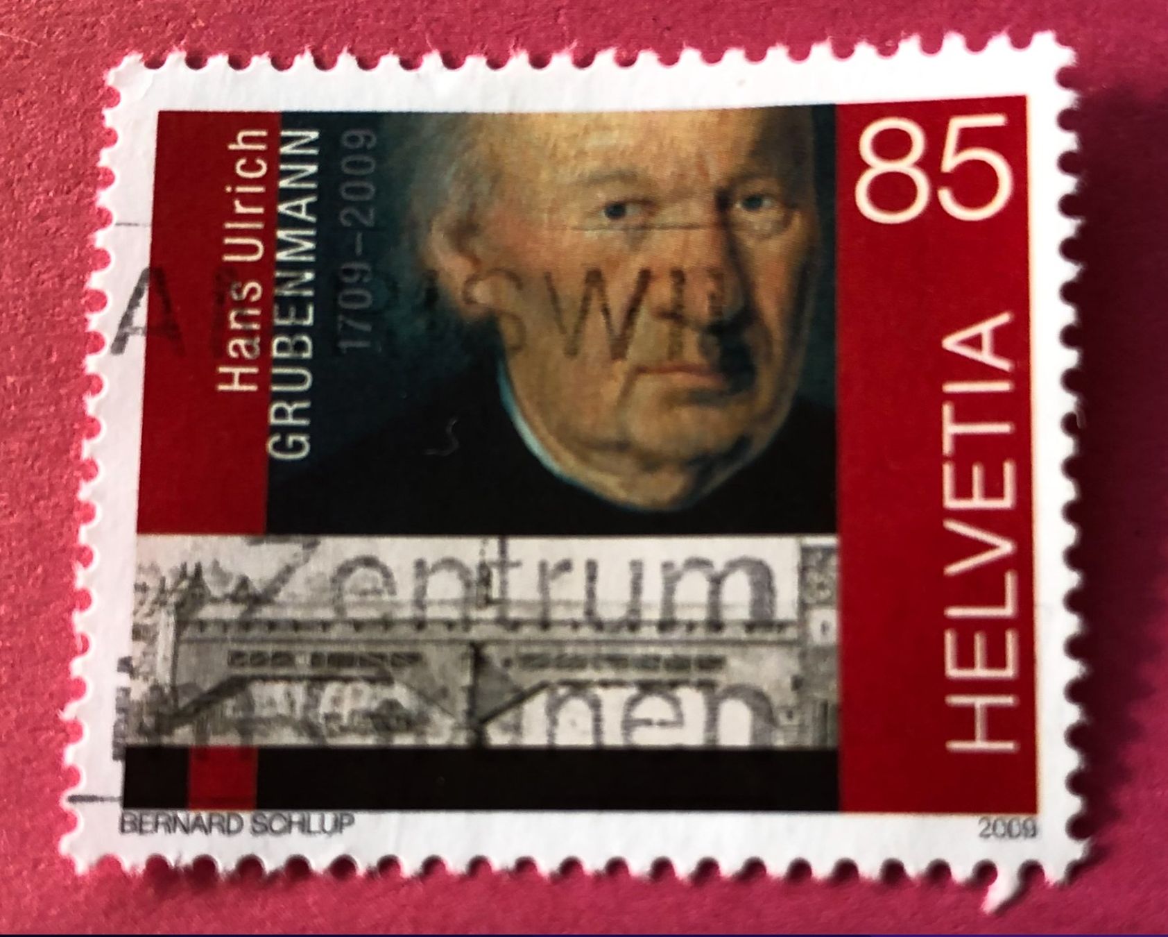 Tutti i francobolli: Nr.1305 Hans Ulrich Grubenmann GESTEMPELT 2009 – Usato da Aarau venduto da Billa007