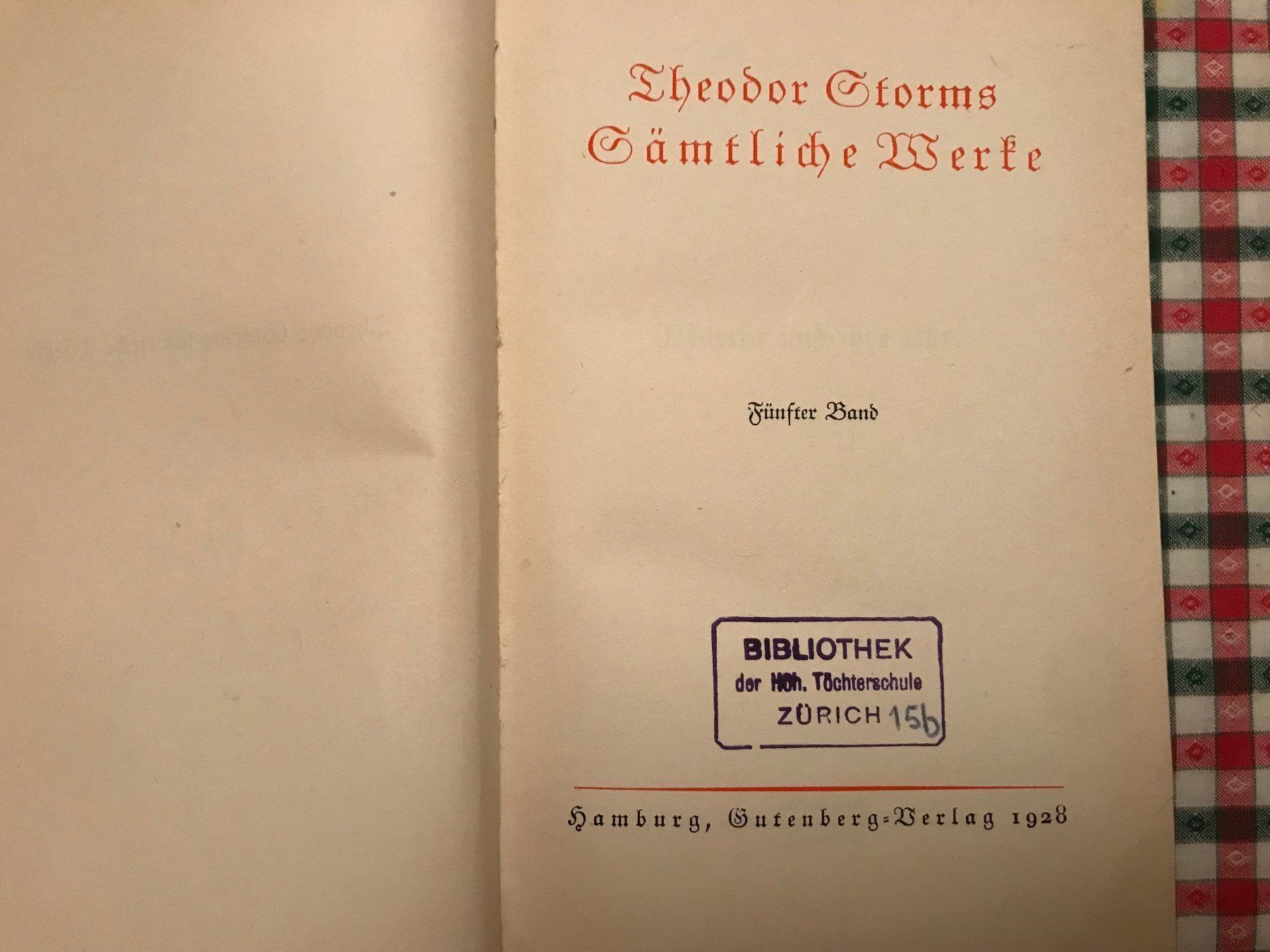 Libri: Theodor Storms sämtliche Werke 5.-8.Band – Usato da Zollikerberg venduto da Dogon 2