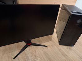 AOC 27" Monitor mit HP Omen Gaming PC