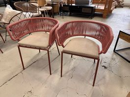 Kave Home Gartenstuhl Nadin mit Armlehne terrakotta